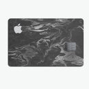Black & Silver Marble Swirl V1 - Premium Protective Decal Skin-Kit for the Apple Credit Card