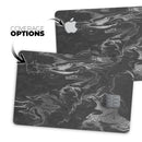 Black & Silver Marble Swirl V1 - Premium Protective Decal Skin-Kit for the Apple Credit Card
