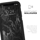 Black & Silver Marble Swirl V1 - Skin Kit for the iPhone OtterBox Cases