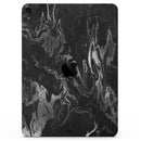 Black & Silver Marble Swirl V1 - Full Body Skin Decal for the Apple iPad Pro 12.9", 11", 10.5", 9.7", Air or Mini (All Models Available)