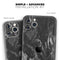 Black & Silver Marble Swirl V1 - Skin-Kit compatible with the Apple iPhone 13, 13 Pro Max, 13 Mini, 13 Pro, iPhone 12, iPhone 11 (All iPhones Available)