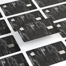Black & Silver Marble Swirl V2 - Premium Protective Decal Skin-Kit for the Apple Credit Card