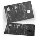Black & Silver Marble Swirl V2 - Premium Protective Decal Skin-Kit for the Apple Credit Card