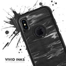 Black & Silver Marble Swirl V2 - Skin Kit for the iPhone OtterBox Cases