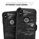 Black & Silver Marble Swirl V2 - Skin Kit for the iPhone OtterBox Cases