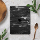 Black & Silver Marble Swirl V2 - Full Body Skin Decal for the Apple iPad Pro 12.9", 11", 10.5", 9.7", Air or Mini (All Models Available)