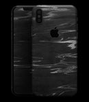 Black & Silver Marble Swirl V2 - iPhone XS MAX, XS/X, 8/8+, 7/7+, 5/5S/SE Skin-Kit (All iPhones Available)