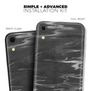Black & Silver Marble Swirl V2 - Skin-Kit for the Apple iPhone XR, XS MAX, XS/X, 8/8+, 7/7+, 5/5S/SE (All iPhones Available)