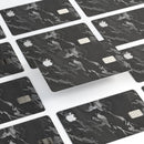 Black & Silver Marble Swirl V3 - Premium Protective Decal Skin-Kit for the Apple Credit Card