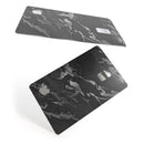 Black & Silver Marble Swirl V3 - Premium Protective Decal Skin-Kit for the Apple Credit Card