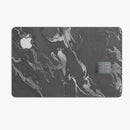 Black & Silver Marble Swirl V3 - Premium Protective Decal Skin-Kit for the Apple Credit Card