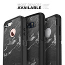 Black & Silver Marble Swirl V3 - Skin Kit for the iPhone OtterBox Cases