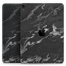 Black & Silver Marble Swirl V3 - Full Body Skin Decal for the Apple iPad Pro 12.9", 11", 10.5", 9.7", Air or Mini (All Models Available)