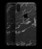 Black & Silver Marble Swirl V3 - iPhone XS MAX, XS/X, 8/8+, 7/7+, 5/5S/SE Skin-Kit (All iPhones Available)