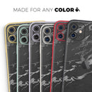 Black & Silver Marble Swirl V3  - Protective Skin Wrap & Decal – Compatible with iPhone SE to iPhone 17 Pro Max (All Models)
