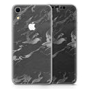 Black & Silver Marble Swirl V3 - Skin-Kit for the Apple iPhone XR, XS MAX, XS/X, 8/8+, 7/7+, 5/5S/SE (All iPhones Available)
