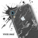 Black & Silver Marble Swirl V3 - Skin-Kit for the Apple iPhone XR, XS MAX, XS/X, 8/8+, 7/7+, 5/5S/SE (All iPhones Available)