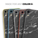 Black & Silver Marble Swirl V3 - Skin-Kit for the Apple iPhone XR, XS MAX, XS/X, 8/8+, 7/7+, 5/5S/SE (All iPhones Available)