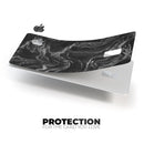 Black & Silver Marble Swirl V4 - Premium Protective Decal Skin-Kit for the Apple Credit Card