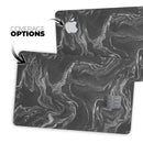 Black & Silver Marble Swirl V4 - Premium Protective Decal Skin-Kit for the Apple Credit Card