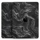 Black & Silver Marble Swirl V4 - Full Body Skin Decal for the Apple iPad Pro 12.9", 11", 10.5", 9.7", Air or Mini (All Models Available)