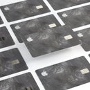 Black & Silver Marble Swirl V5 - Premium Protective Decal Skin-Kit for the Apple Credit Card