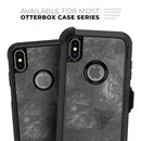 Black & Silver Marble Swirl V5 - Skin Kit for the iPhone OtterBox Cases