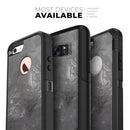 Black & Silver Marble Swirl V5 - Skin Kit for the iPhone OtterBox Cases