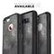 Black & Silver Marble Swirl V5 - Skin Kit for the iPhone OtterBox Cases
