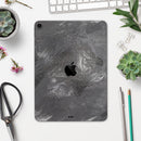 Black & Silver Marble Swirl V5 - Full Body Skin Decal for the Apple iPad Pro 12.9", 11", 10.5", 9.7", Air or Mini (All Models Available)