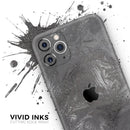 Black & Silver Marble Swirl V5  - Protective Skin Wrap & Decal – Compatible with iPhone SE to iPhone 17 Pro Max (All Models)