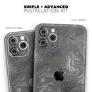 Black & Silver Marble Swirl V5  - Protective Skin Wrap & Decal – Compatible with iPhone SE to iPhone 17 Pro Max (All Models)