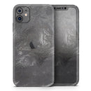 Black & Silver Marble Swirl V5  - Protective Skin Wrap & Decal – Compatible with iPhone SE to iPhone 17 Pro Max (All Models)