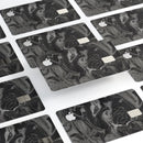 Black & Silver Marble Swirl V6 - Premium Protective Decal Skin-Kit for the Apple Credit Card