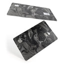 Black & Silver Marble Swirl V6 - Premium Protective Decal Skin-Kit for the Apple Credit Card