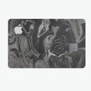 Black & Silver Marble Swirl V6 - Premium Protective Decal Skin-Kit for the Apple Credit Card