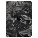 Black & Silver Marble Swirl V6 - Full Body Skin Decal for the Apple iPad Pro 12.9", 11", 10.5", 9.7", Air or Mini (All Models Available)