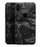 Black & Silver Marble Swirl V6 - iPhone XS MAX, XS/X, 8/8+, 7/7+, 5/5S/SE Skin-Kit (All iPhones Available)