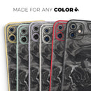 Black & Silver Marble Swirl V6  - Protective Skin Wrap & Decal – Compatible with iPhone SE to iPhone 17 Pro Max (All Models)