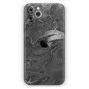 Black & Silver Marble Swirl V7 2  - Protective Skin Wrap & Decal – Compatible with iPhone SE to iPhone 17 Pro Max (All Models)