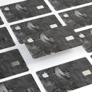 Black & Silver Marble Swirl V7 - Premium Protective Decal Skin-Kit for the Apple Credit Card