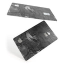 Black & Silver Marble Swirl V7 - Premium Protective Decal Skin-Kit for the Apple Credit Card