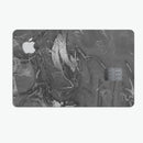 Black & Silver Marble Swirl V7 - Premium Protective Decal Skin-Kit for the Apple Credit Card