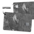 Black & Silver Marble Swirl V7 - Premium Protective Decal Skin-Kit for the Apple Credit Card