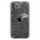 Black & Silver Marble Swirl V7  - Protective Skin Wrap & Decal – Compatible with iPhone SE to iPhone 17 Pro Max (All Models)
