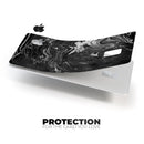 Black & Silver Marble Swirl V8 - Premium Protective Decal Skin-Kit for the Apple Credit Card