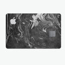 Black & Silver Marble Swirl V8 - Premium Protective Decal Skin-Kit for the Apple Credit Card