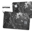 Black & Silver Marble Swirl V8 - Premium Protective Decal Skin-Kit for the Apple Credit Card