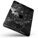 Black & Silver Marble Swirl V8 - Full Body Skin Decal for the Apple iPad Pro 12.9", 11", 10.5", 9.7", Air or Mini (All Models Available)