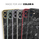 Black & Silver Marble Swirl V8  - Protective Skin Wrap & Decal – Compatible with iPhone SE to iPhone 17 Pro Max (All Models)